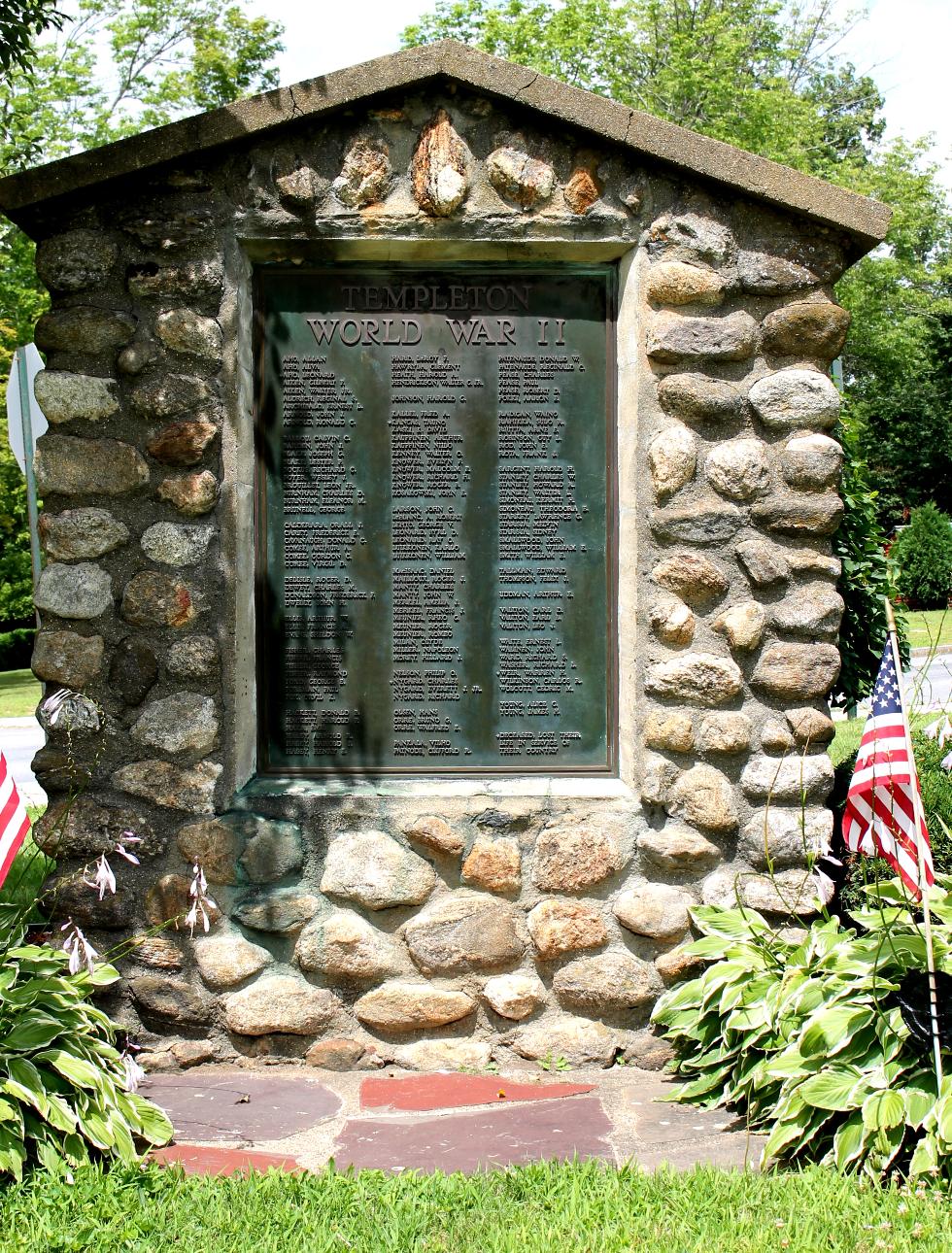 Templeton Massachusetts Veterans Memorials